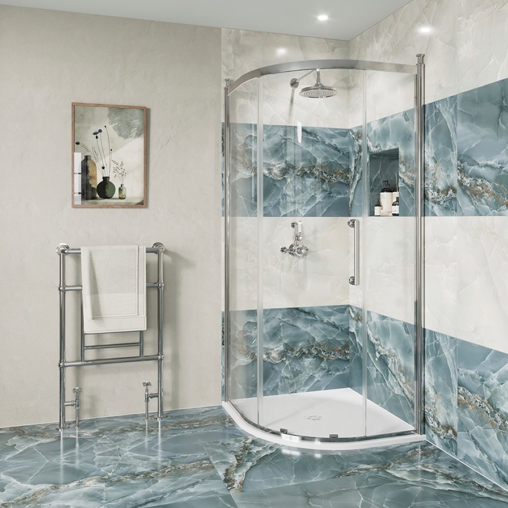 Burlington Classique 1909 Chrome Quadrant Shower Enclosure